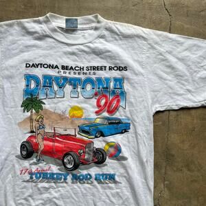 Vintage 1990 Daytona Turkey Rod Run Tee